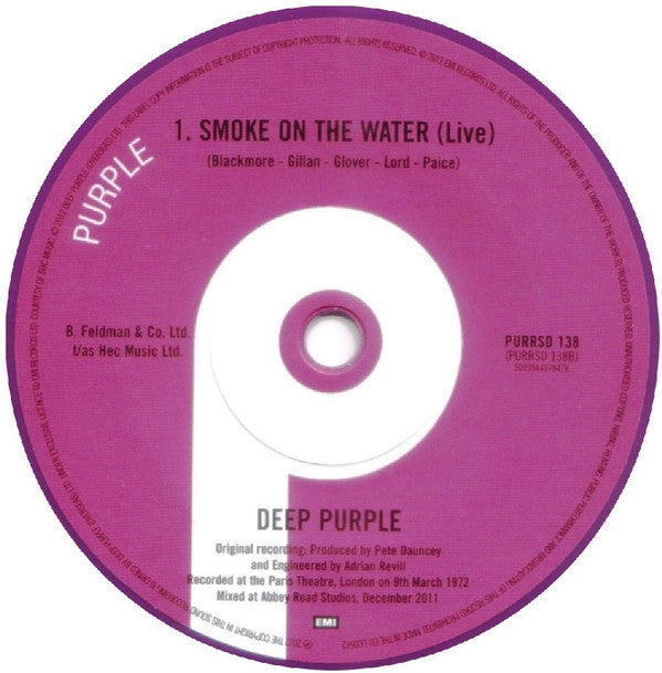 Deep Purple -Smoke On The Water - 40th Anniversary Record Store Day Edition
