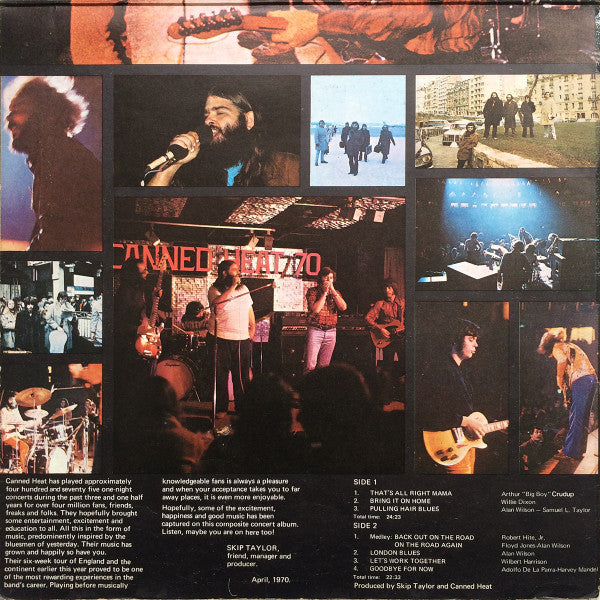Canned Heat -'70 Concert: Recorded Live In Europe