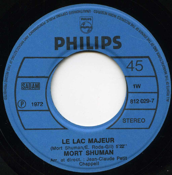 Mort Shuman -Le Lac Majeur / Papa-Tango-Charly (Le Triangle Des Bermudes)