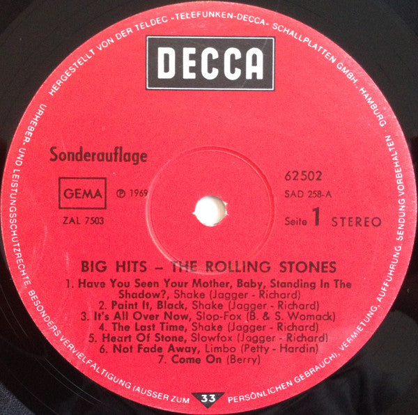 The Rolling Stones -Big Hits (High Tide And Green Grass)
