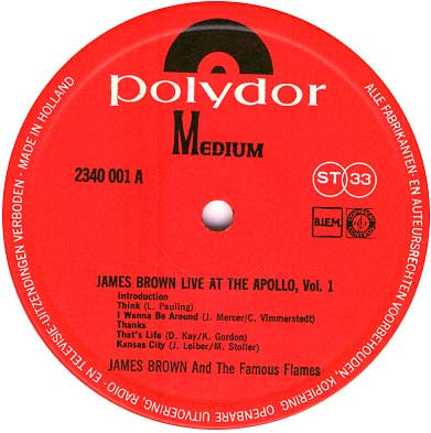 James Brown &amp; The Famous Flames - Live At The Apollo Vol.1