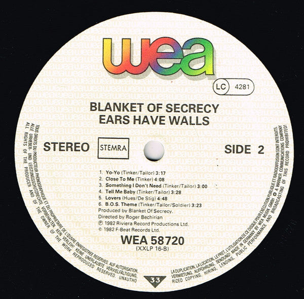 Blanket Of Secrecy - Ears Have Walls