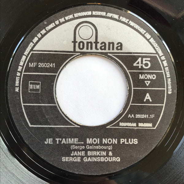 Jane Birkin Et Serge Gainsbourg -Je T'aime... Moi Non Plus / 69 Année Érotique