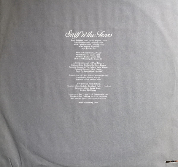 Sniff 'n' the Tears -The Game's Up