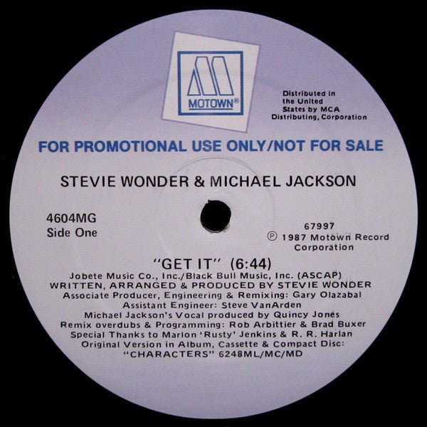 Stevie Wonder &amp; Michael Jackson - Get It