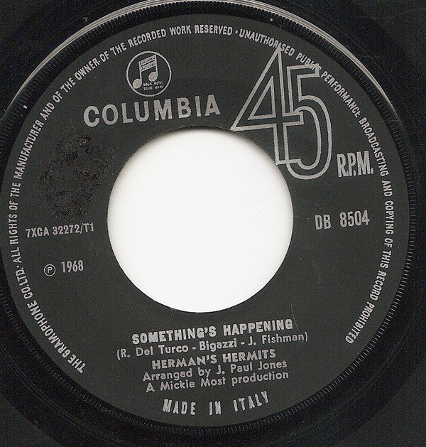 Herman's Hermits -Something's Happening / The Most Beautiful Thing In My Life