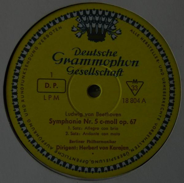 Beethoven* - Orchestre Philharmonique De Berlin* • Herbert von Karajan - Symphonie N° 5 En Ut Mineur