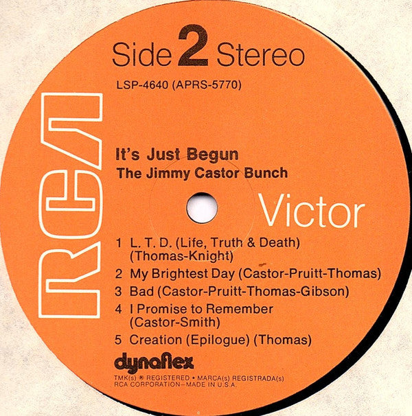 The Jimmy Castor Bunch -It's Just Begun