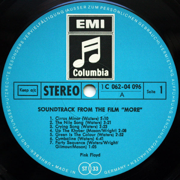 Pink Floyd -Soundtrack From The Film "More"