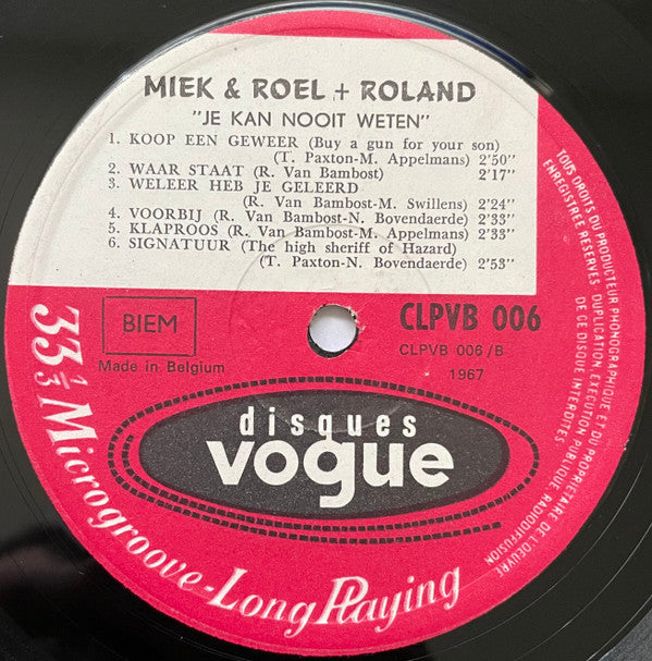 Miek & Roel + Roland* -Je Kan Nooit Weten