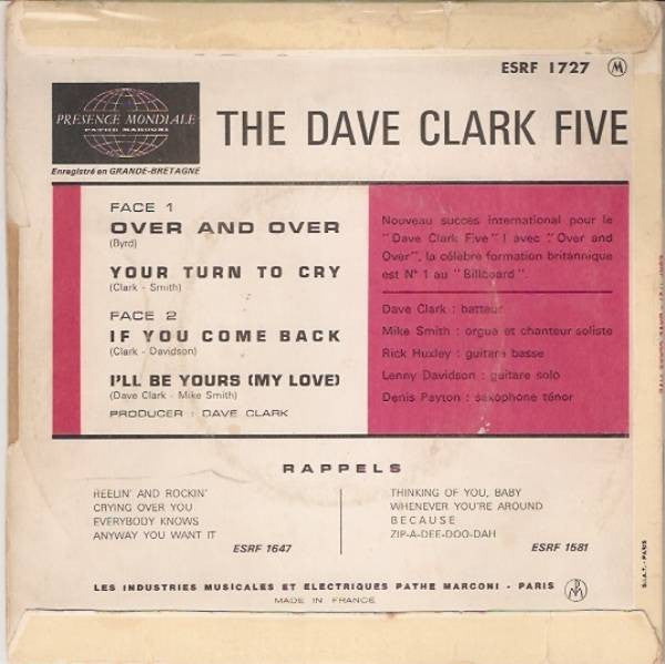Dave Clark Five* -Over And Over