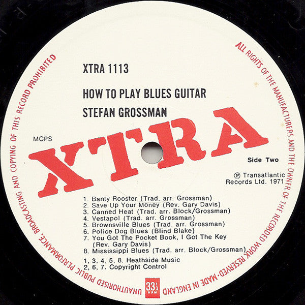 Stefan Grossman / Aurora Block* -How To Play Blues Guitar