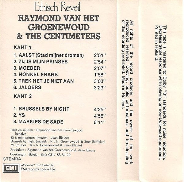 Raymond van het Groenewoud &amp; The Centimeters - Ethisch Reveil