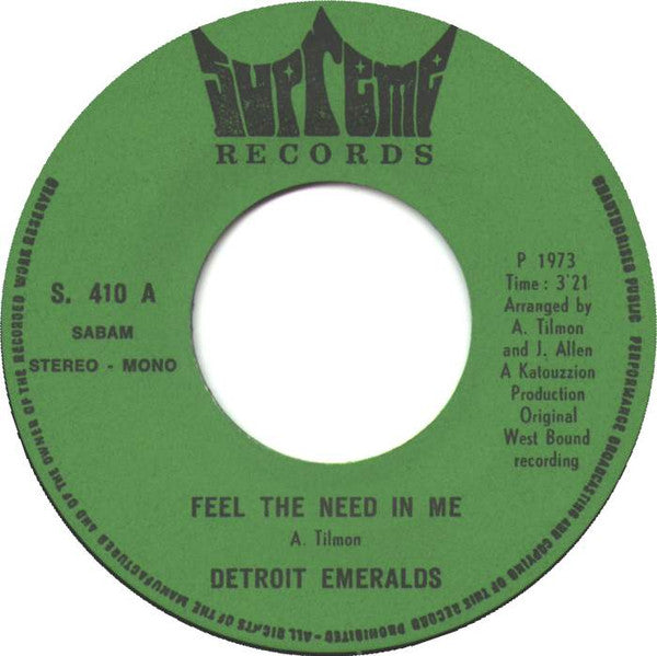 Detroit Emeralds -Feel The Need In Me
