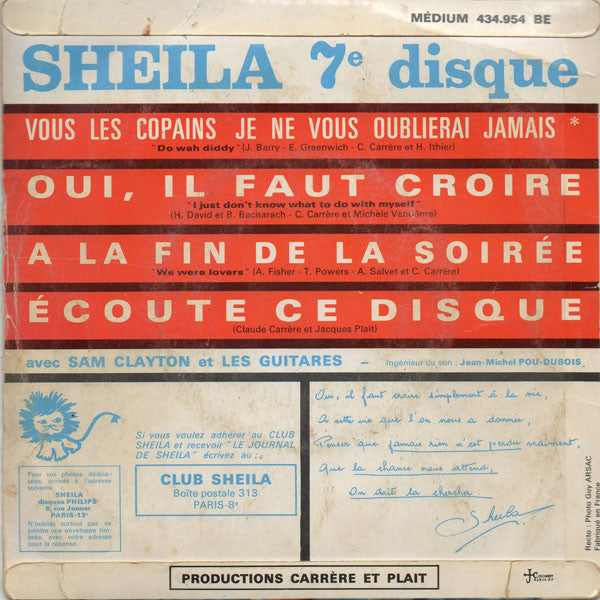 Sheila (5) -Écoute Ce Disque