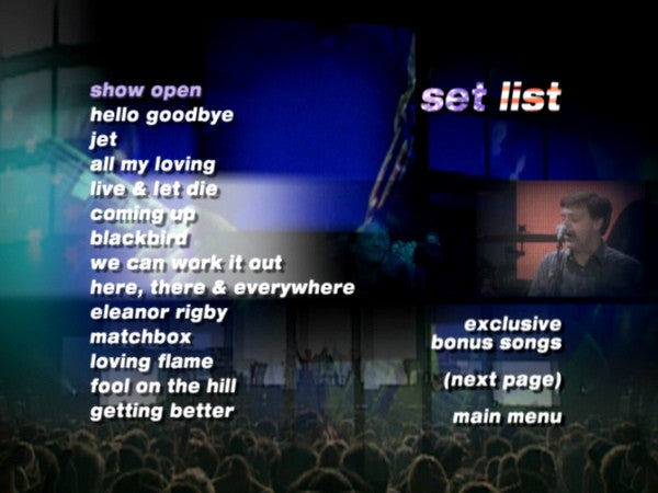 Paul McCartney -Back In The U.S. - Concert Film