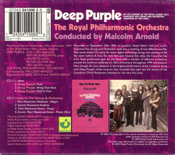 Deep Purple, The Royal Philharmonic Orchestra* Conducted By Malcolm Arnold -Concerto For Group And Orchestra