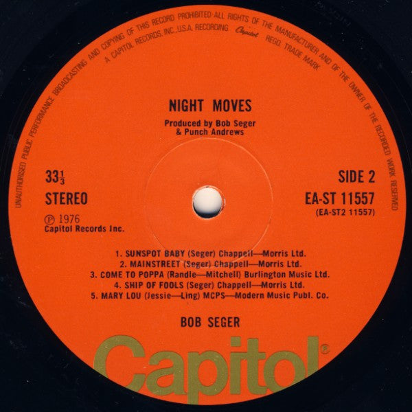 Bob Seger & The Silver Bullet Band* -Night Moves