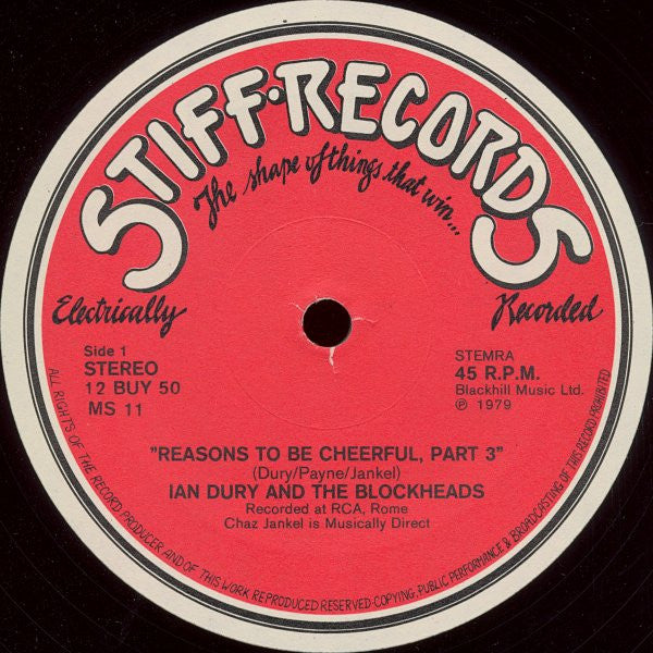 Ian Dury And The Blockheads -Reasons To Be Cheerful (Part Three)