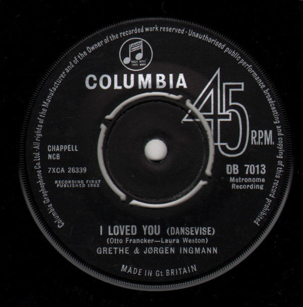 Grethe & Jorgen Ingmann* -I Loved You (Dansevise)
