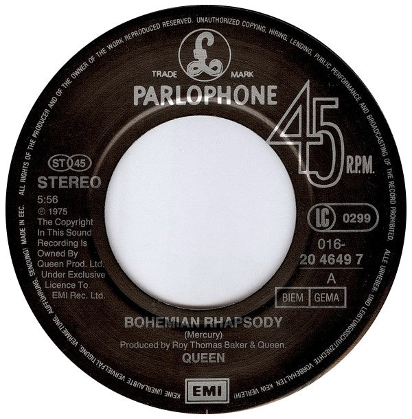 Queen -Bohemian Rhapsody / These Are The Days Of Our Lives