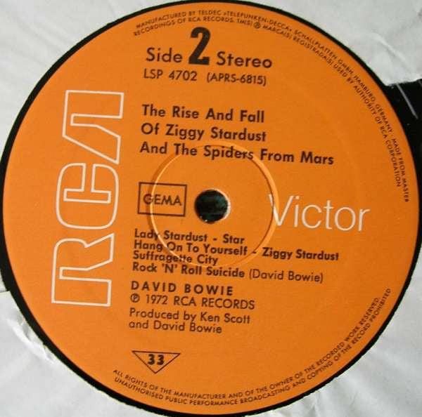 David Bowie -The Rise And Fall Of Ziggy Stardust And The Spiders From Mars