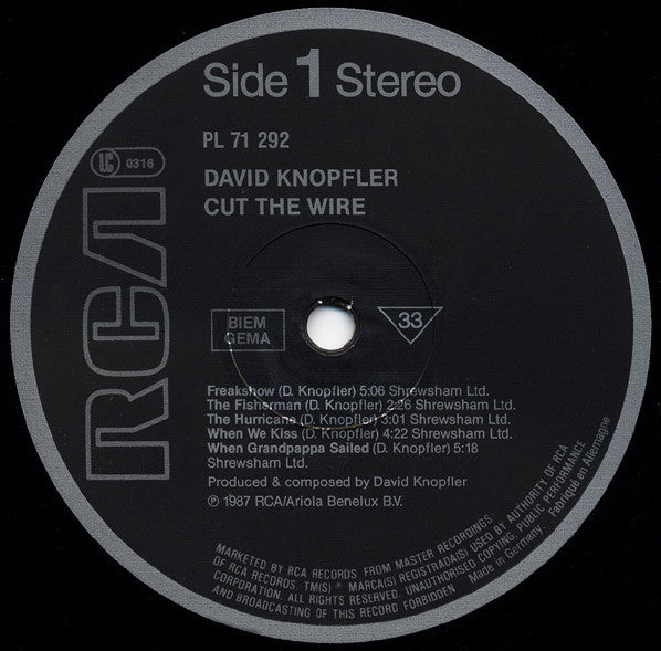 David Knopfler -Cut The Wire