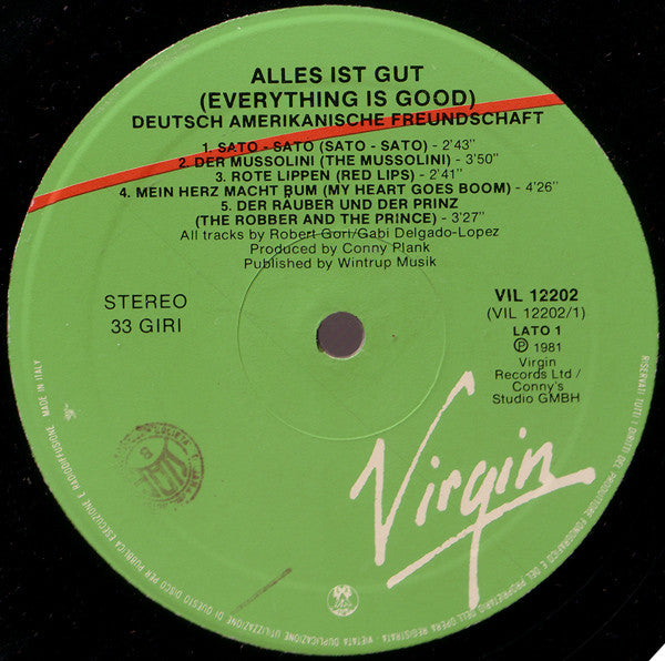 Deutsch Amerikanische Freundschaft -Alles Ist Gut