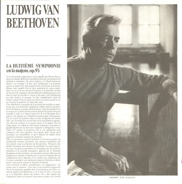 Ludwig van Beethoven / Herbert von Karajan, Orchestre Philharmonique De Berlin* - Symphonie No. 8 En Fa Majeur, Op. 93 - Symphonie No. 9 En Ré Mineur, Op. 125