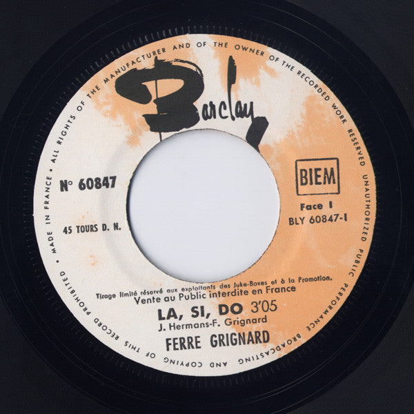 Ferre Grignard -La, Si, Do / Yellow You Yellow Me