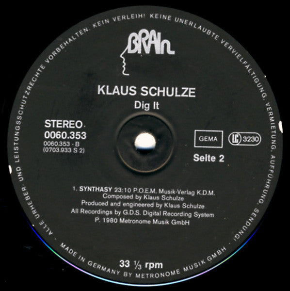 Klaus Schulze -Dig It