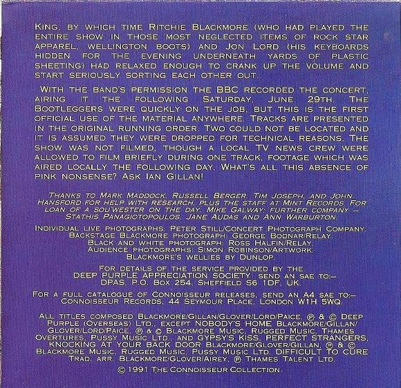Deep Purple -In The Absence Of Pink - Knebworth 85