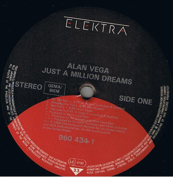 Alan Vega - Just A Million Dreams