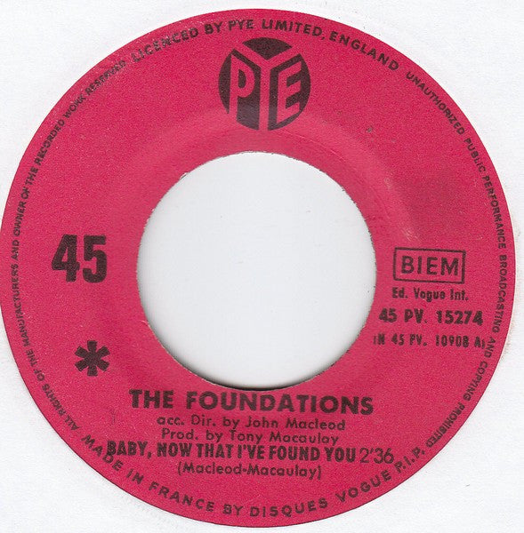 The Foundations -Baby, Now That I've Found You