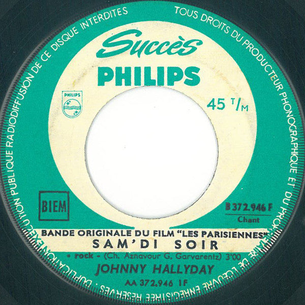 Johnny Hallyday -Sam'di Soir