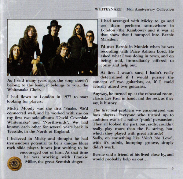 Whitesnake -30th Anniversary Collection