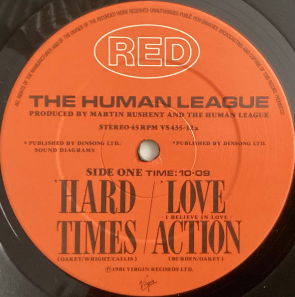 The Human League -Hard Times / Love Action (I Believe In Love)