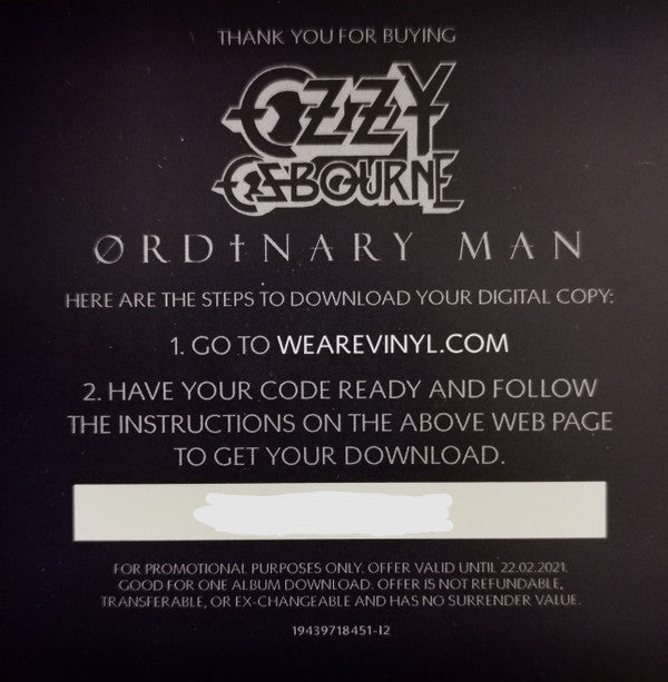 Ozzy Osbourne -Ordinary Man