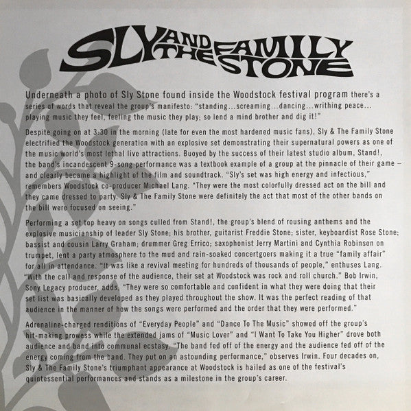 Sly & The Family Stone -Woodstock Sunday August 17, 1969