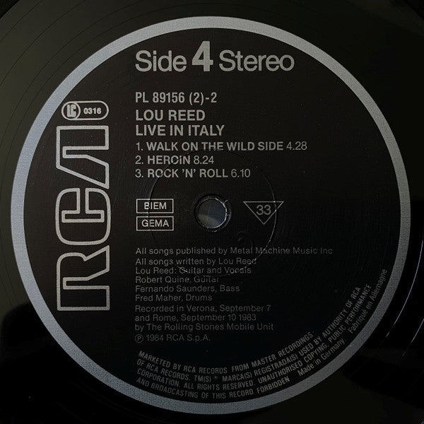 Lou Reed -Live In Italy