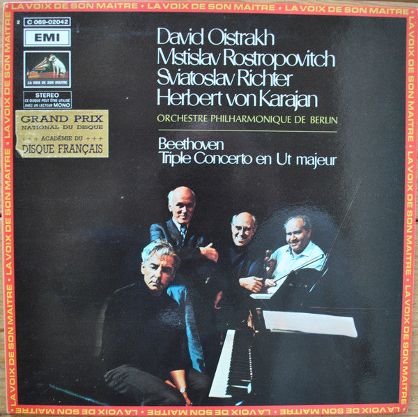 Beethoven* - David Oistrakh*, Mstislav Rostropovitch*, Sviatoslav Richter, Herbert von Karajan, Orchestre Philharmonique De Berlin* - Triple Concerto En Ut Majeur