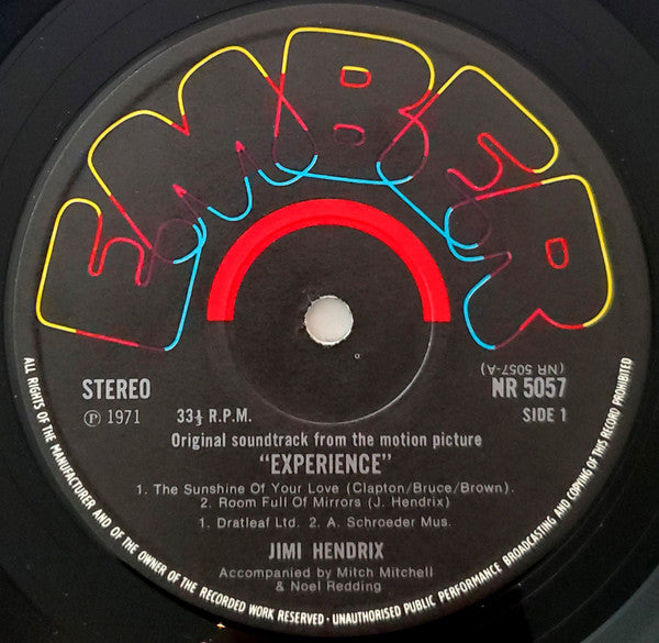 Jimi Hendrix - Original Sound Track 'Experience'