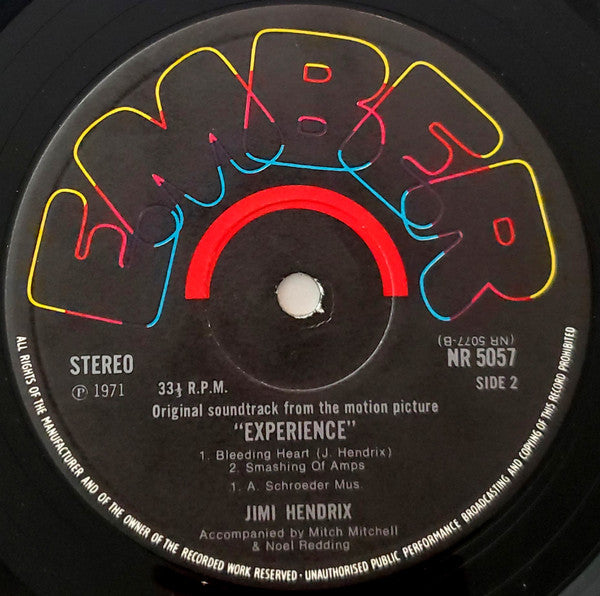 Jimi Hendrix - Original Sound Track 'Experience'