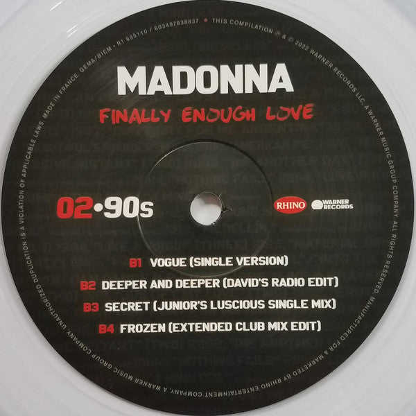 Madonna -Finally Enough Love