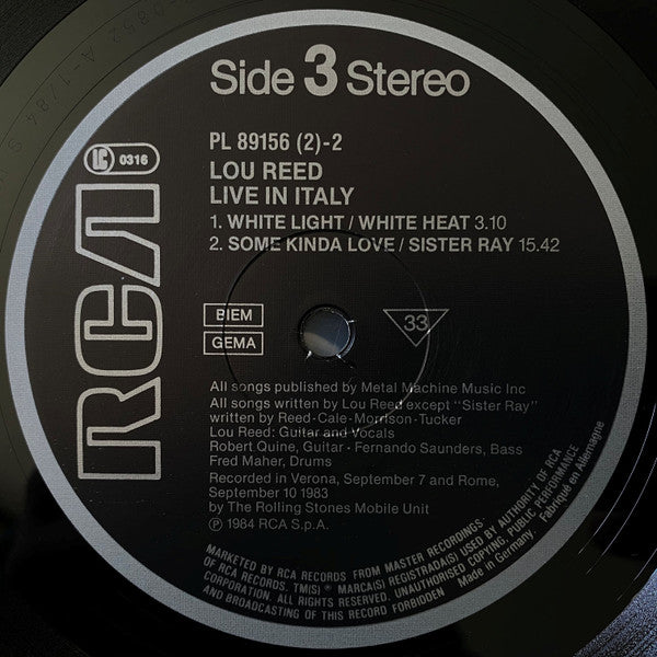 Lou Reed -Live In Italy