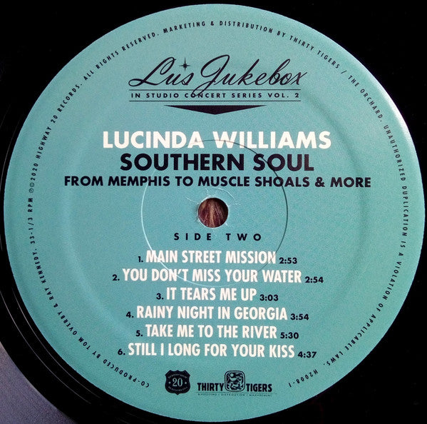 Lucinda Williams -Southern Soul (From Memphis To Muscle Shoals & More)