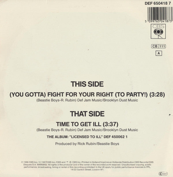 Beastie Boys -Fight For Your Right