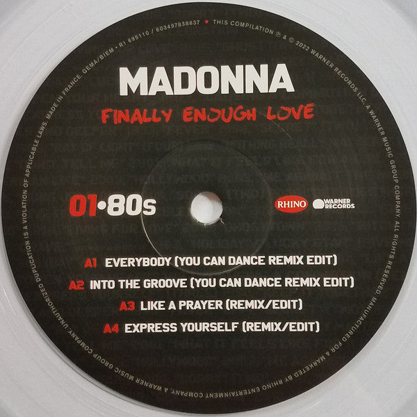 Madonna -Finally Enough Love