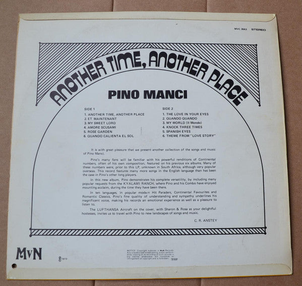 Pino Manci - Another Time, Another Place