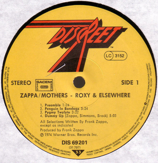Zappa* / Mothers* -Roxy & Elsewhere